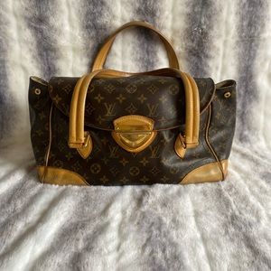 Authentic Louis Vuitton monogram tote travel bag purse